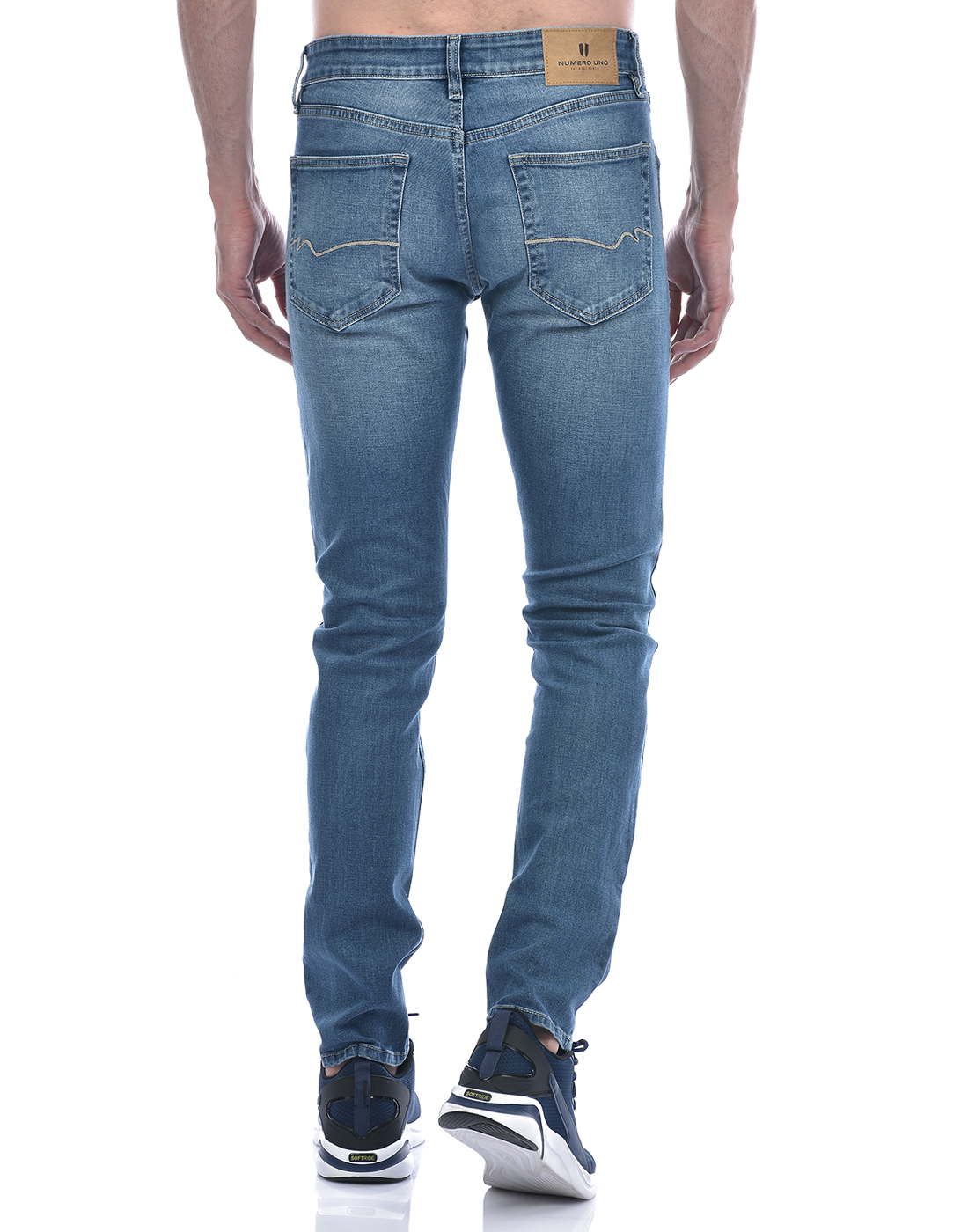 Numero Uno Men Faded Blue Jeans